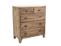 Cassettiera in Legno Legno riciclato 5c Outlet etnico a prezzo scontato