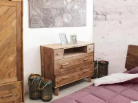 Cassetiera modello Legno riciclato in Legno Outlet etnico in Offerta Outlet