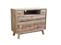 Cassettiera in Legno Legno riciclato Outlet etnico a prezzo Outlet