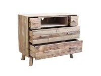 Cassettiera in Legno Legno riciclato Outlet etnico a prezzo Outlet