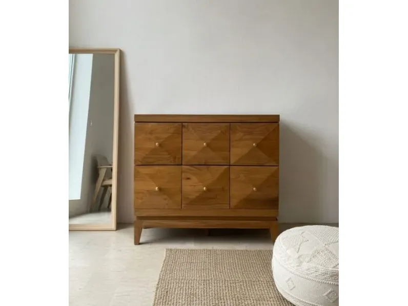 Cassettiera Etnica modello Mobile cassettiera teak 6c a marchio Outlet etnico in Offerta Outlet