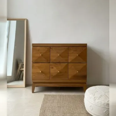 Cassettiera Etnica modello Mobile cassettiera teak 6c a marchio Outlet etnico in Offerta Outlet