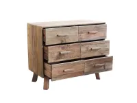 Cassettiera Legno riciclato Outlet etnico in Legno a prezzi convenienti