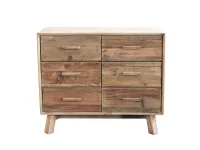 Cassettiera Legno riciclato Outlet etnico in Legno a prezzi convenienti