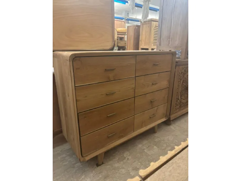 Cassettiera Etnica modello Cassettiera etnica teak 8css a marchio Outlet etnico a prezzo scontato