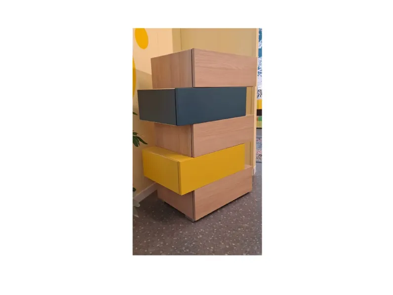 Cassettiera in Laminato Wallbox Moretti compact camerette a prezzo Outlet