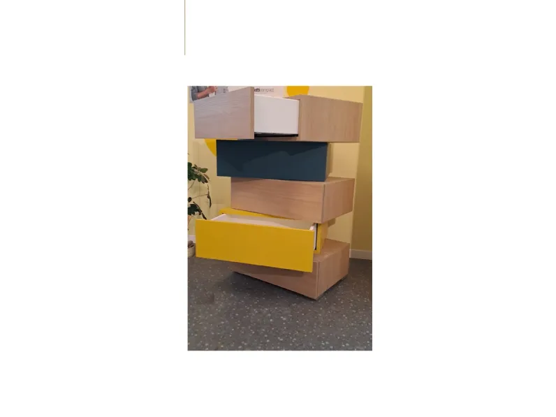 Cassettiera in Laminato Wallbox Moretti compact camerette a prezzo Outlet