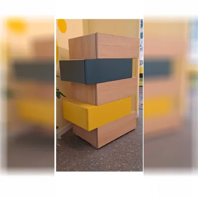 Cassettiera in Laminato Wallbox Moretti compact camerette a prezzo Outlet