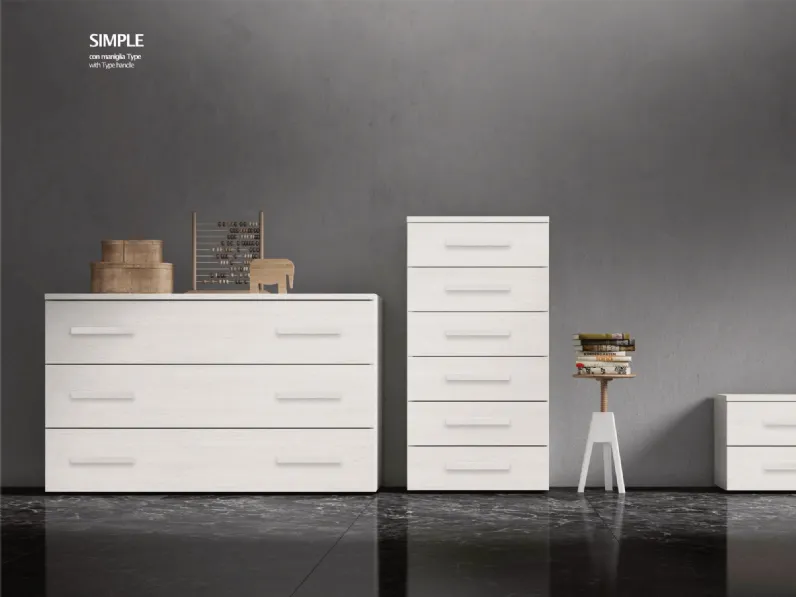 Cassettiera Simple Akanto in Laminato a prezzi outlet