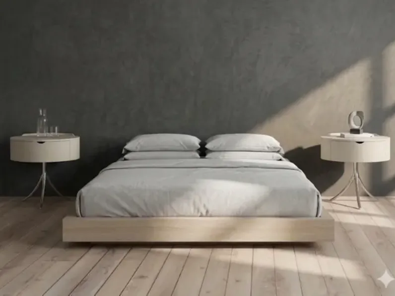 Comodino Comodino cromato/beige Bonaldo OFFERTA OUTLET