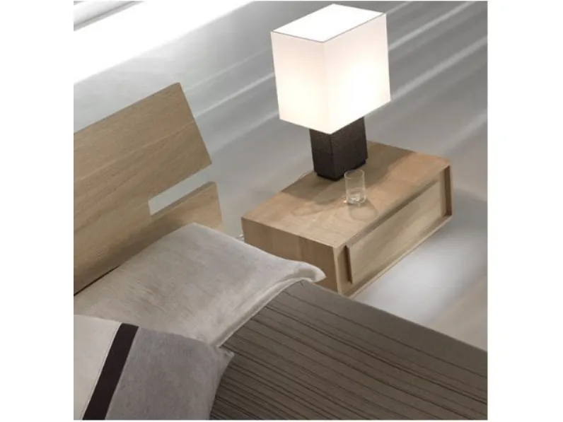 Comodino 1 cassetto rovere Domus artis scontato per una camera da letto design