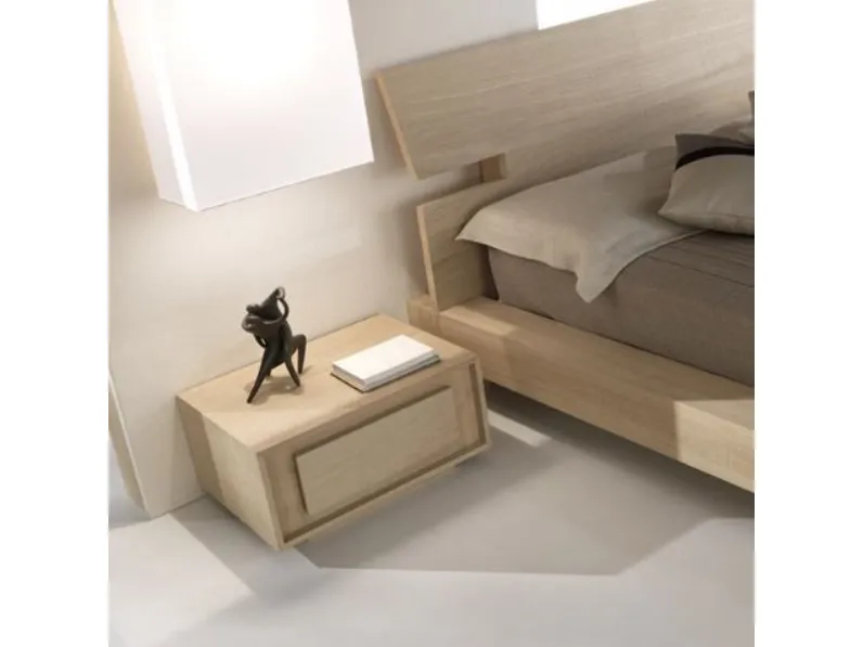 Comodino 1 cassetto rovere Domus artis scontato per una camera da letto design