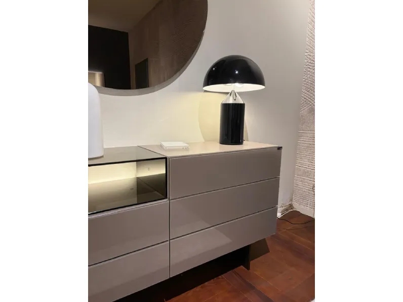 Comodino Como' lago 36e6 vetro lucido  Lago OFFERTA OUTLET