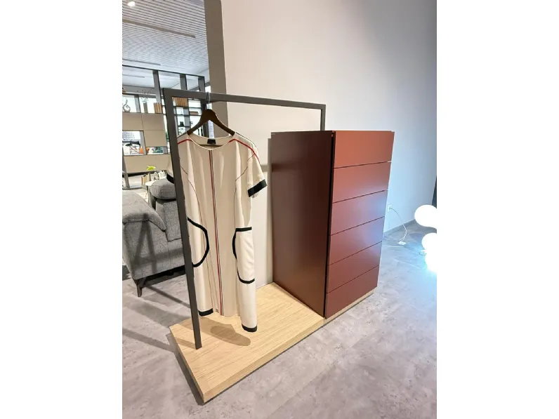 Comodino Easy mogano Novamobili OFFERTA OUTLET