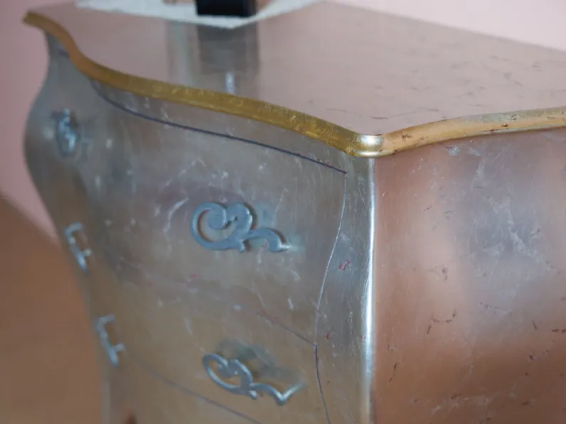 Cassettiera Shabby chic modello Foglia argento a marchio Artigianale a prezzo scontato