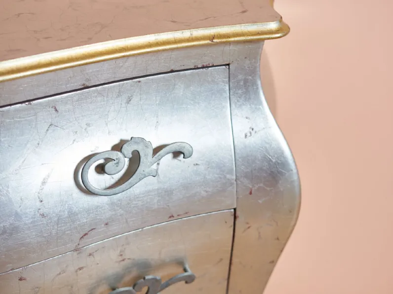 Cassettiera Shabby chic modello Foglia argento a marchio Artigianale a prezzo scontato
