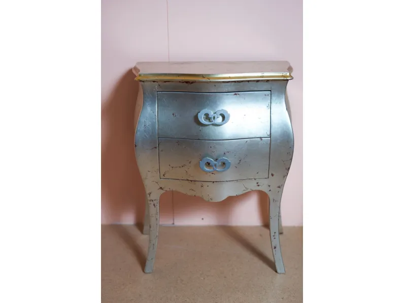 Cassettiera Shabby chic modello Foglia argento a marchio Artigianale a prezzo scontato