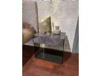 Comodino Upglass coppia  vetro noir desire  di Lago scontato del 35%