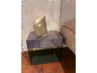Comodino Upglass coppia  vetro noir desire  di Lago scontato del 35%