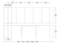 Consolle allungabile in stile Moderno in legno Altacom David