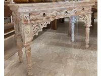 Consolle Scrivania orientale decorata a mano in stile Classico Artigianale a prezzo ribassato
