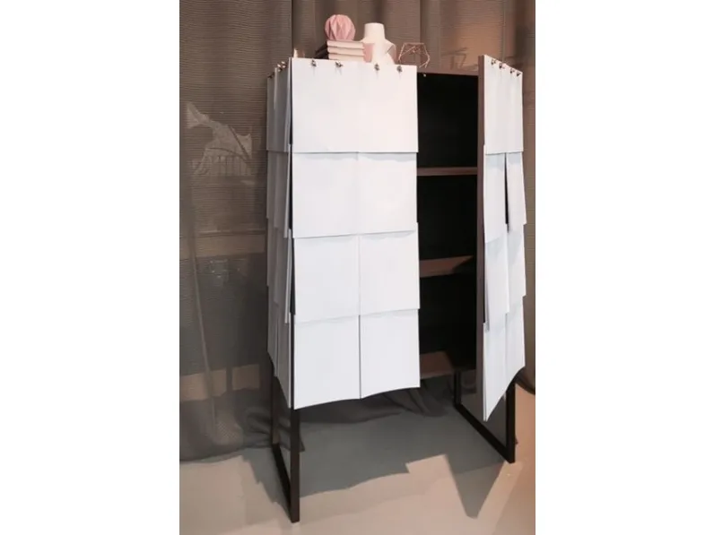 Mensola Contenitore rivestito di fogli di carta notes Mogg in stile design in offerta 