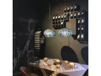 Mensola in metallo Libreria del vino Elite a prezzo Outlet