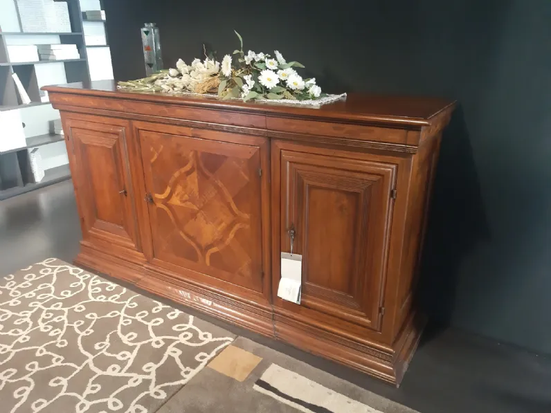 Oggettistica Arte brotto Credenza in noce massello in vetro a prezzo scontato