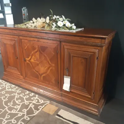 Oggettistica Arte brotto Credenza in noce massello in vetro a prezzo scontato