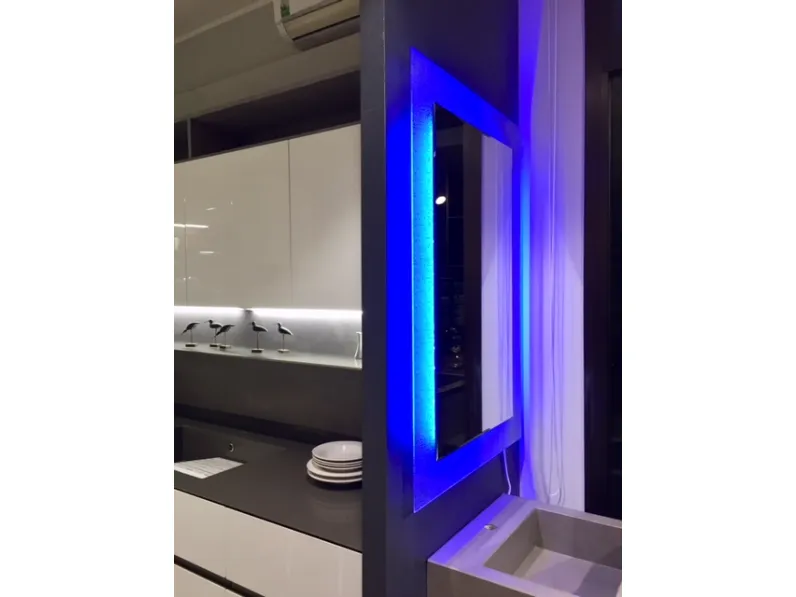 RGB Specchio , cornice in vetro fuso decoro ed illuminazione RGB a telecomando Multicolor