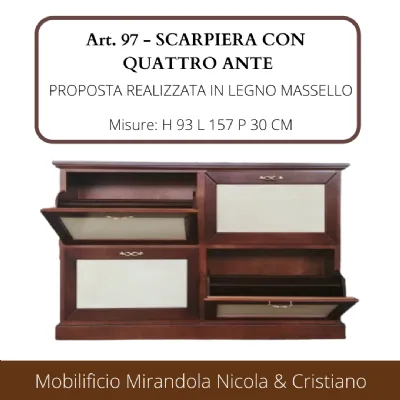 Scarpiere Art. 97 scarpiera design in stile Design Mirandola a prezzo ribassato