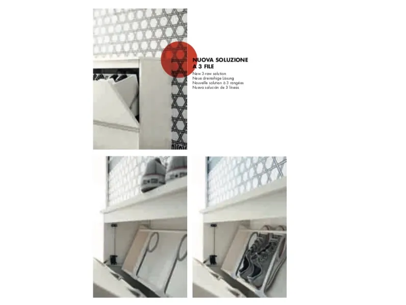 Scarpiera Minima stile moderna a marchio Birex