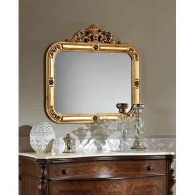 Specchiera Modello rettangolare oro in stile Classico Artigianale a prezzo scontato