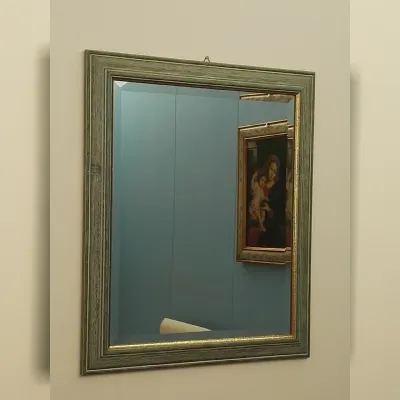 Specchiera Specchio con cornice decap� verde outlet in stile Classico Artigianale a prezzo scontato