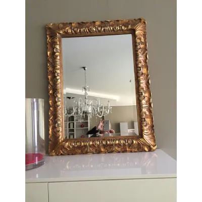 Specchio legno foglia oro