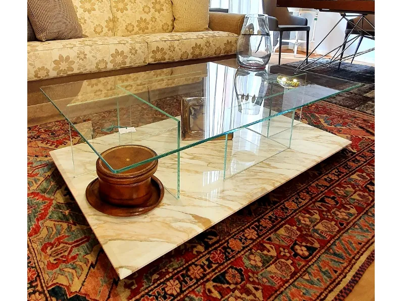 Tavolino Artigianale Vetro e marmo in vetro a prezzo scontato
