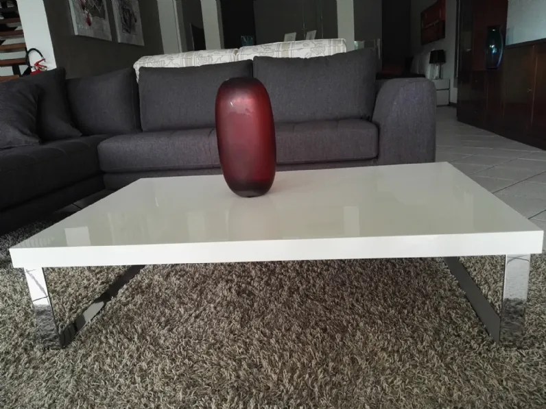 Tavolino Bianco lucido in laccato lucido Calligaris sconto del 31%