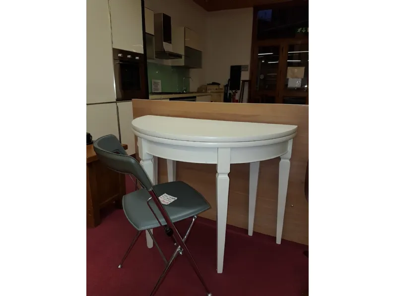 Tavolino Consolle patinata bianco antico Artigianale con uno SCONTO IMPERDIBILE