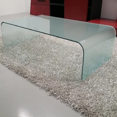 Tavolino Curvo vetro trasparente by Sica