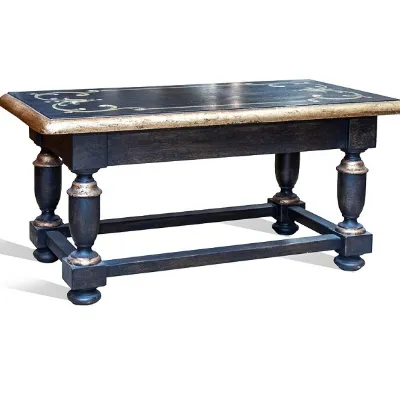 Tavolino in legno Nero oro Artigianale a prezzo scontato