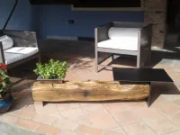 Tavolino in legno Trave Artigianale a prezzo Outlet