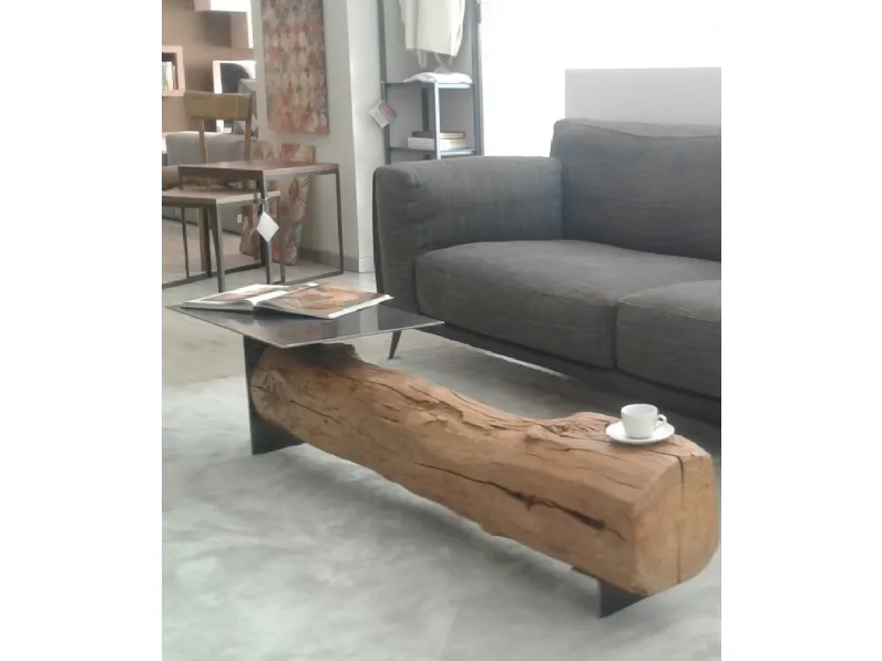 Tavolino in legno Trave Artigianale a prezzo Outlet