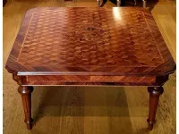 Tavolino Quadrato con intarsio diamante Artigianale con uno SCONTO IMPERDIBILE
