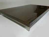 Tavolino Romeo ebano lucido 92x154x12 Zanotta in laccato lucido in Offerta Outlet