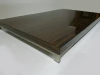 Tavolino Romeo ebano lucido 92x154x12 Zanotta in laccato lucido in Offerta Outlet