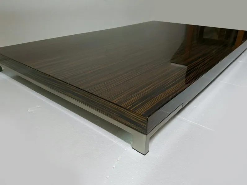 Tavolino Romeo ebano lucido 92x154x12 Zanotta in laccato lucido in Offerta Outlet