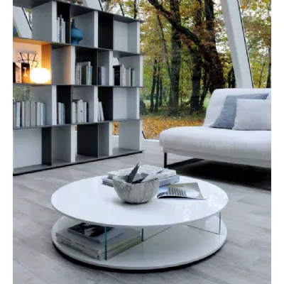 Tavolino Mobilgam Rotondo in OFFERTA OUTLET. Design moderno ed elegante.