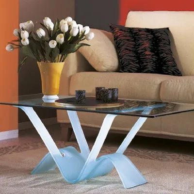 Tavolino Tavolino  mod.vulcano in vetro curvato scontato del 30% in vetro Artigianale sconto del 31%