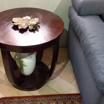 Tavolino Tavolino tondo in teak in stile Moderno Castagnetti a prezzo scontato
