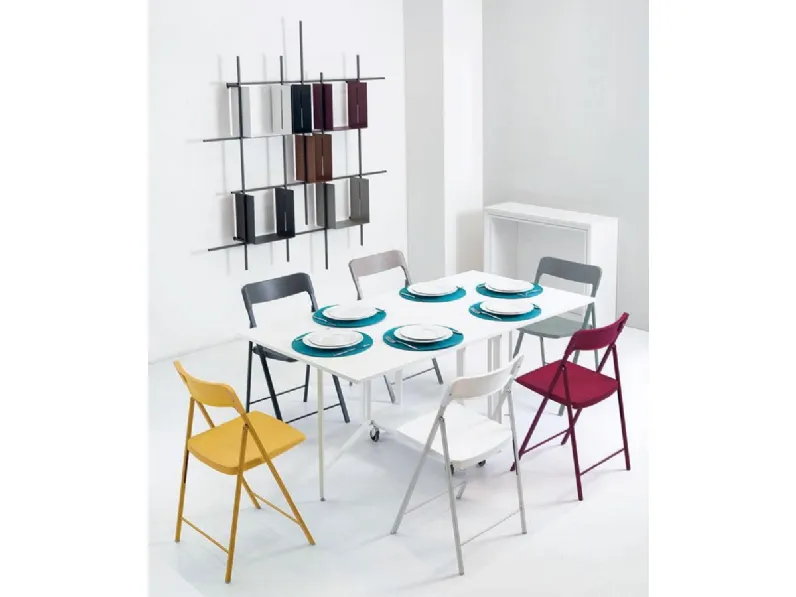 Consolle modello Archimede + 6 sedie  a marchio Pezzani SCONTATA